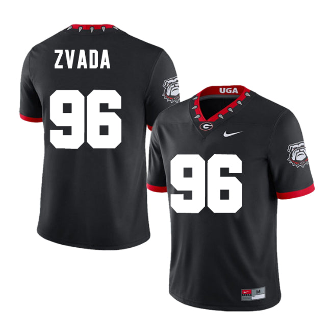 Georgia Bulldogs #96 Dominic Zvada Football Jersey Stitched