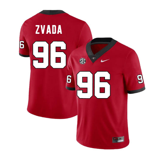 Georgia Bulldogs #96 Dominic Zvada Football Jersey Stitched