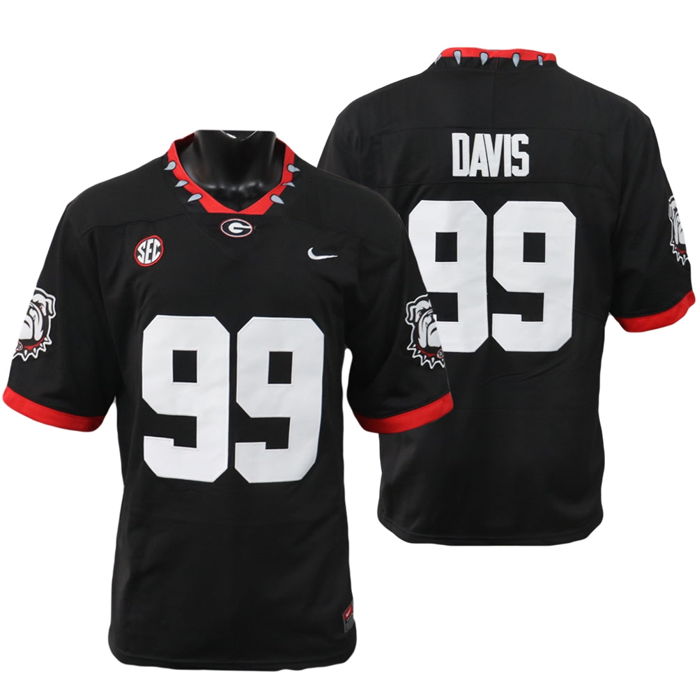 Georgia Bulldogs #99 Jordan Davis Football Jersey Stitched