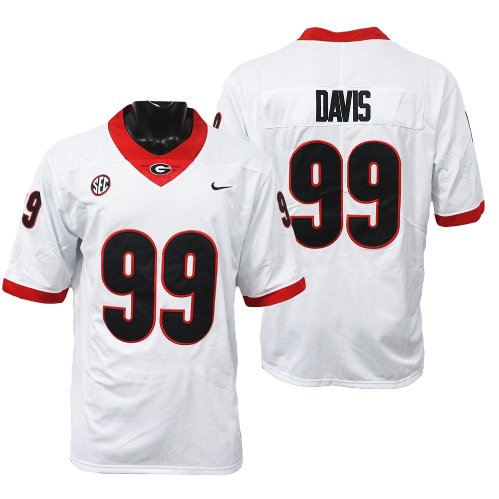 Georgia Bulldogs #99 Jordan Davis Football Jersey Stitched