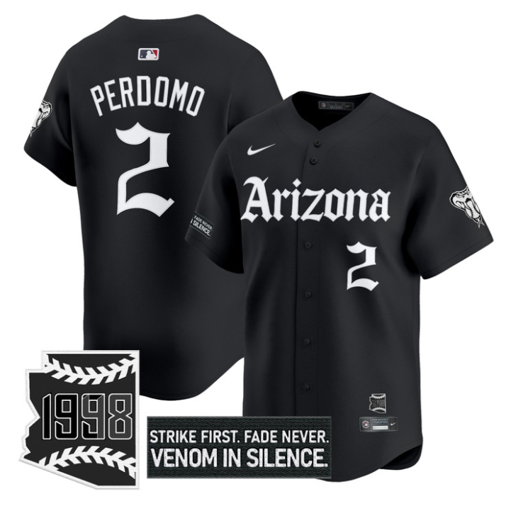 Geraldo Perdomo Jersey #2 Arizona Diamondbacks Gothic Desert Fang Edition