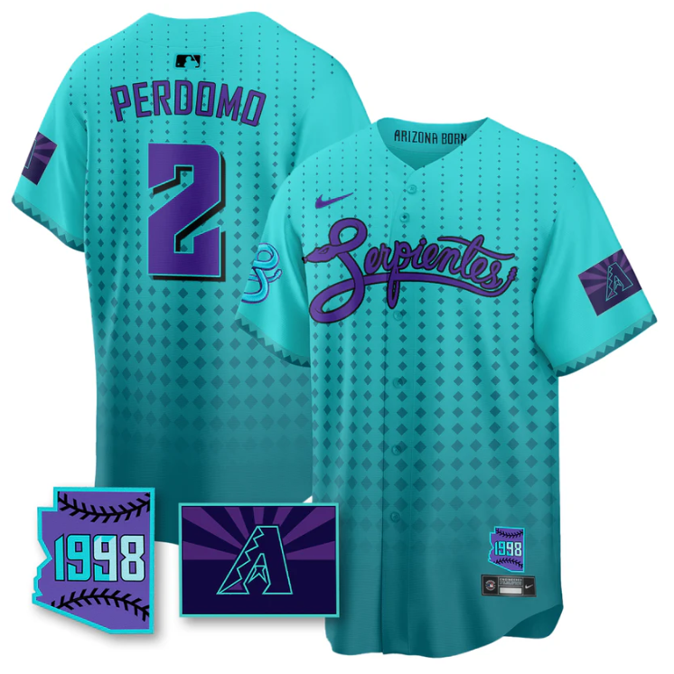 Geraldo Perdomo Jersey #2 Arizona Diamondbacks Serpientes City Connect Stitched