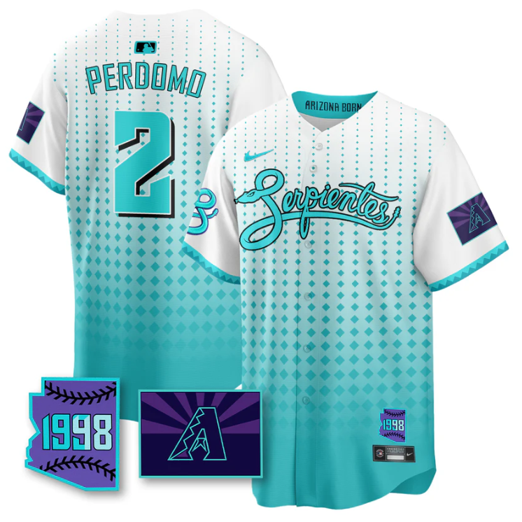 Geraldo Perdomo Jersey #2 Arizona Diamondbacks Serpientes City Connect Stitched