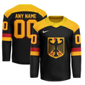 Germany National Ice Hockey Custom Black Jersey - All Stitched
