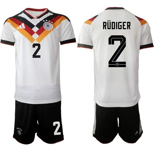 Germany #2 RUDIGER Jerseys National Team x World Cup 2026 Home White On Field Soccer