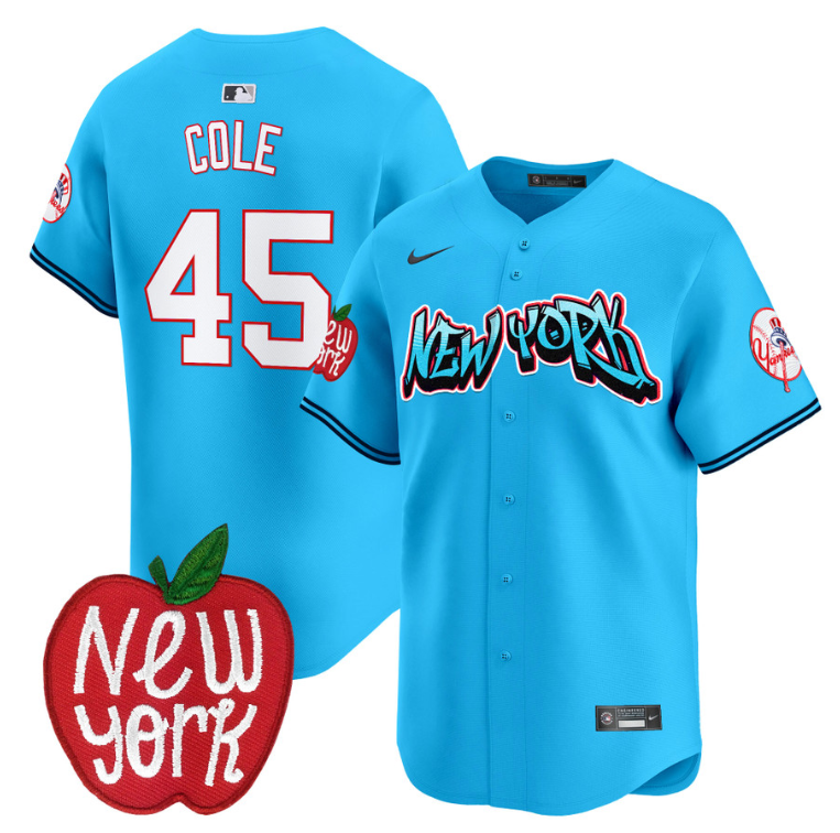 Gerrit Cole Jersey #45 New York Yankees Apple Patch Vapor Premier Limited Stitched