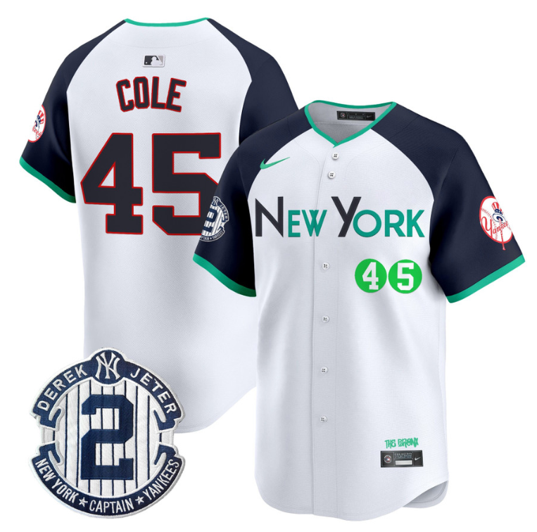 Gerrit Cole Jersey #45 New York Yankees Apple Patch Vapor Premier Limited Stitched