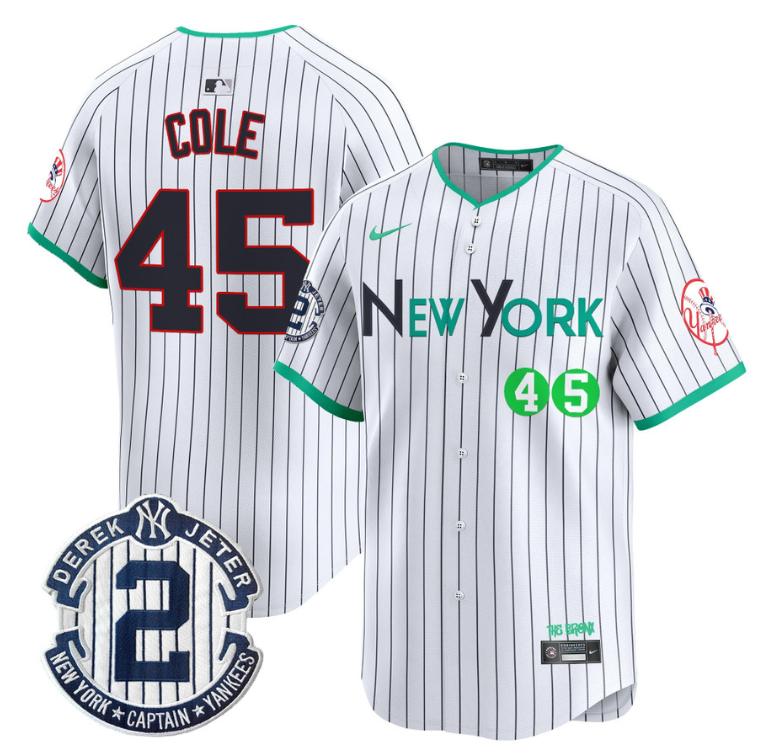 Gerrit Cole Jersey #45 New York Yankees Apple Patch Vapor Premier Limited Stitched