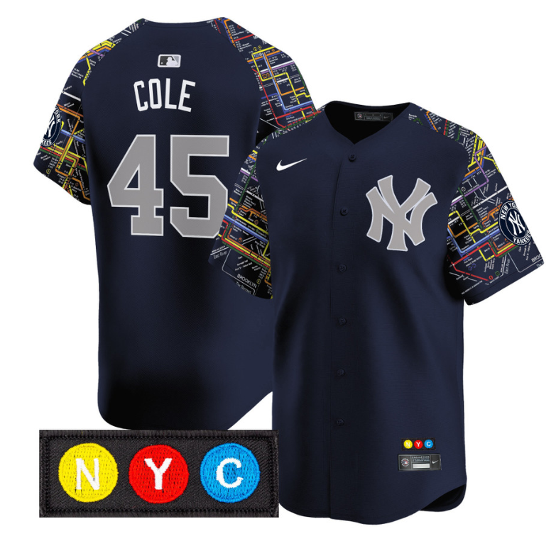 Gerrit Cole Jersey #45 New York Yankees Apple Patch Vapor Premier Limited Stitched