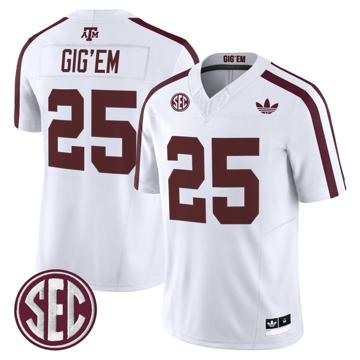 Gig'Em Jersey #25 Texas A&M Aggies 2025 Vapor Limited V2 Stitched