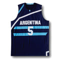 Manu Ginobili Jersey #5 Team Argentina Basketball Navy Blue