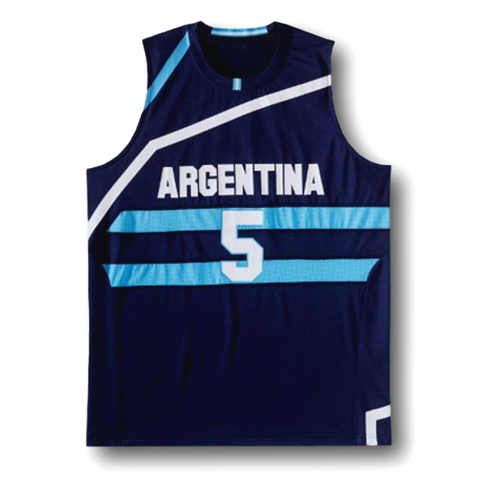 Manu Ginobili Jersey #5 Team Argentina Basketball Navy Blue