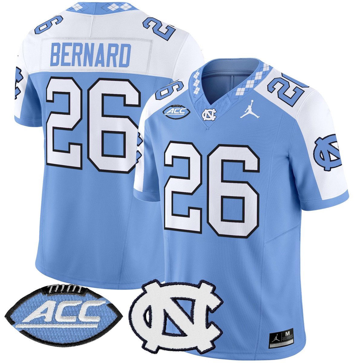 Giovani Bernard Jersey #26 North Carolina Tar Heels 2025 Stitched