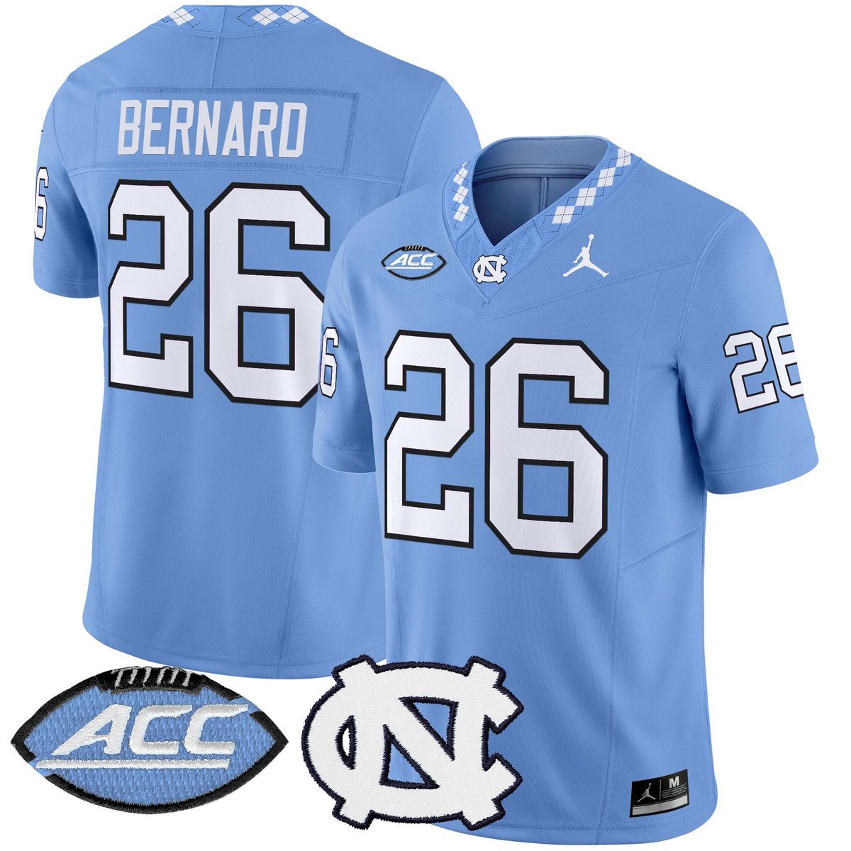 Giovani Bernard Jersey #26 North Carolina Tar Heels 2025 Stitched