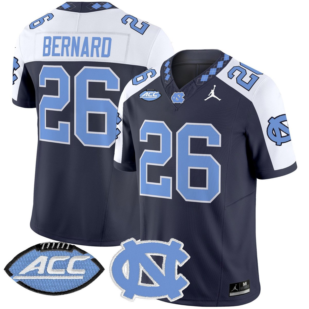 Giovani Bernard Jersey #26 North Carolina Tar Heels 2025 Stitched