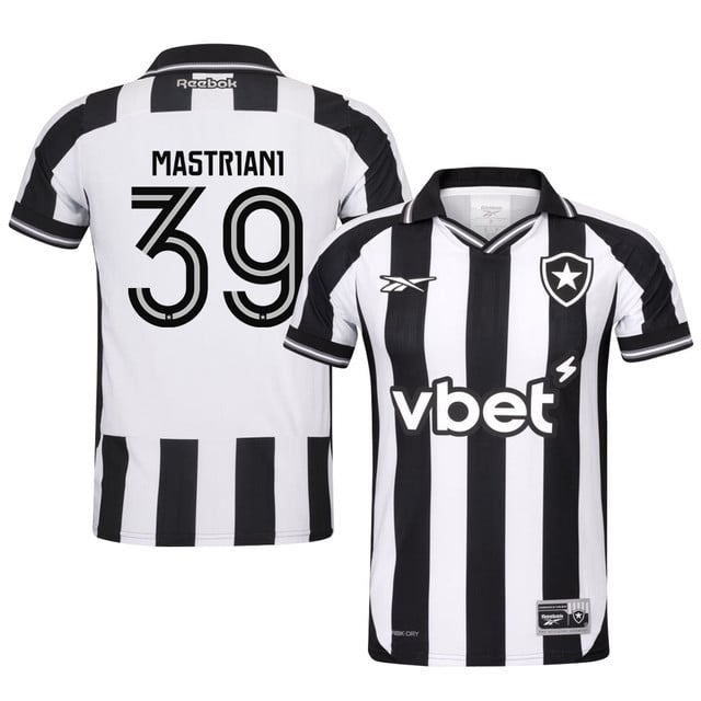Gonzalo Mastriani #39 Botafogo 2025-26 Home Jersey – Black White