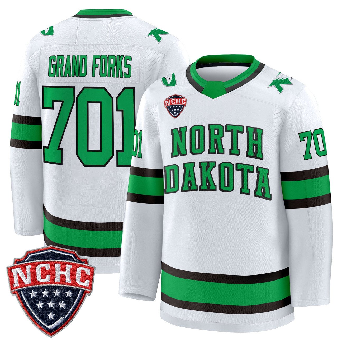 Grand Forks Jersey #701 North Dakota Fighting Hawks 2025-26 Stitched Black