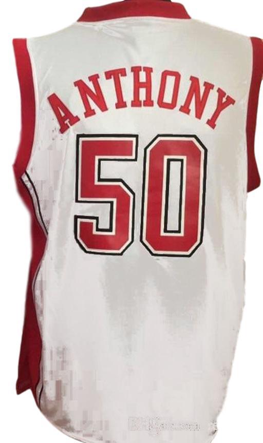 Greg Anthony Jersey #50 Rebels College Basketball Sewn White
