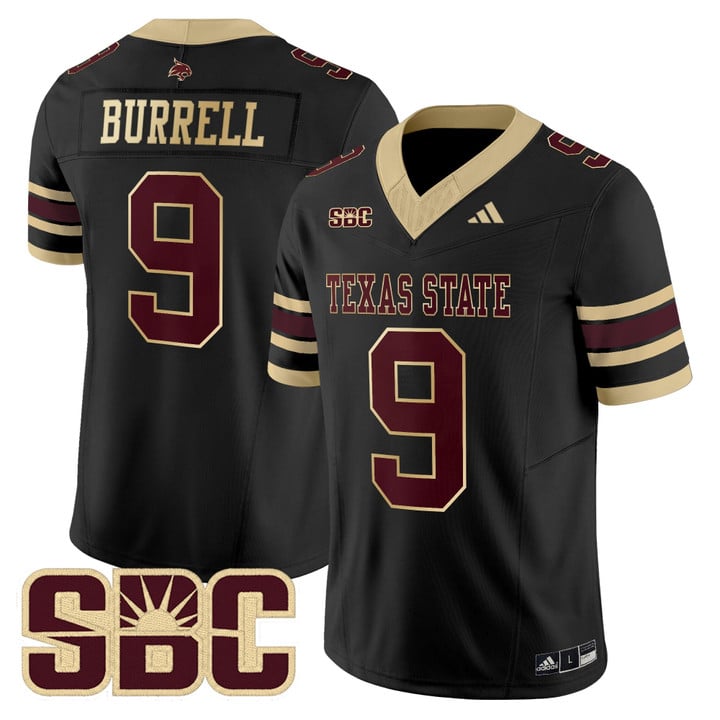 Greg Burrell Jersey #9 Texas State Bobcats 2025 Limited Stitched