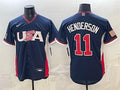 Gunnar Henderson Jersey #11 USA Baseball 2026 World Baseball Stitched Navy