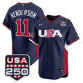 Gunnar Henderson Jersey #11 Team USA World Baseball Classic 250 USA 2026 Stitched
