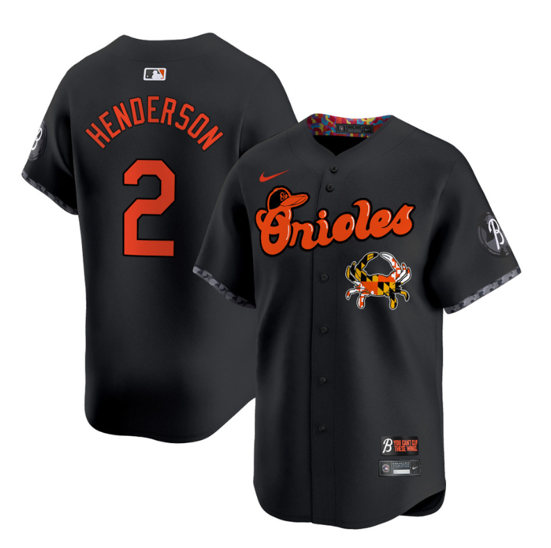 Gunnar Henderson Jersey #2 Baltimore Orioles 410 & Chesapeake Crab Patch Limited Stitched