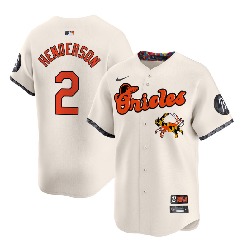 Gunnar Henderson Jersey #2 Baltimore Orioles 410 & Chesapeake Crab Patch Limited Stitched