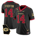 Gunner Stockton Jersey #14 Georgia Bulldogs 2025 Georgia Map, Vince Dooley Stitched