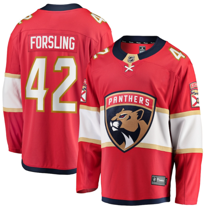 Gustav Forsling 42 Florida Panthers 2025 Breakaway Player Men Jersey