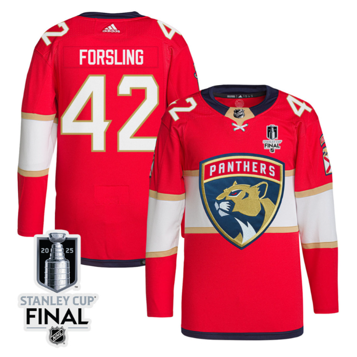 Gustav Forsling 42 Florida Panthers 2025 Breakaway Player Men Jersey