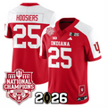 Hoosiers Jersey #25 Indiana Hoosiers 2025 National Champions Stitched Red Alternate