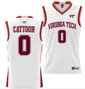 Hunter Cattoor Jersey Virginia Tech Hokies College Basketball NIL Pick-A-Player White #0