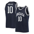 Hunter Sallis Jersey Gonzaga Bulldogs College Basketball Navy #101