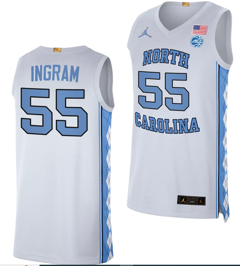 Harrison Ingram Jersey #55 North Carolina Tar Heels College Basketball