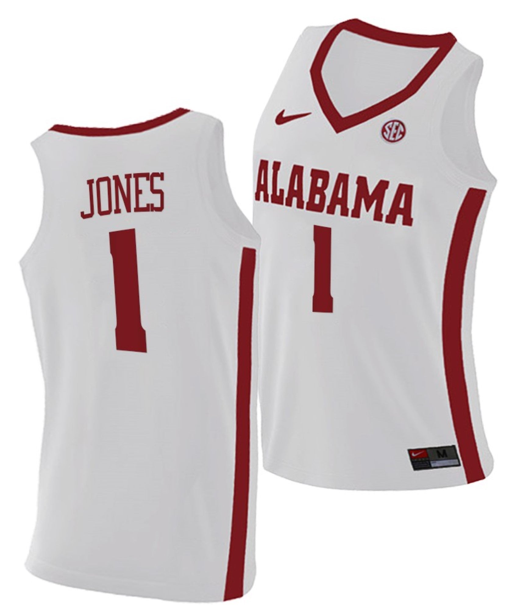 Herbert Jones Jersey Alabama Crimson Tide College Basketball White #1