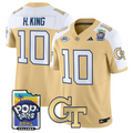 Haynes King Jersey #10 Georgia Tech Jackets Pop-Tarts Bowl Stitched