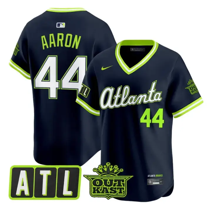 Hank Aaron Jersey #44 Atlanta Braves 2026 City Connect Outkast Stitched