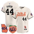 Hank Aaron Jersey #44 Atlanta Braves 404 & The Big Peach Premier Limited Stitched