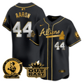 Hank Aaron Jersey #44 Atlanta Braves Atliens Patch Limited Stitched