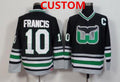Hartford Whalers Customized Black Throwback Jersey Stitched