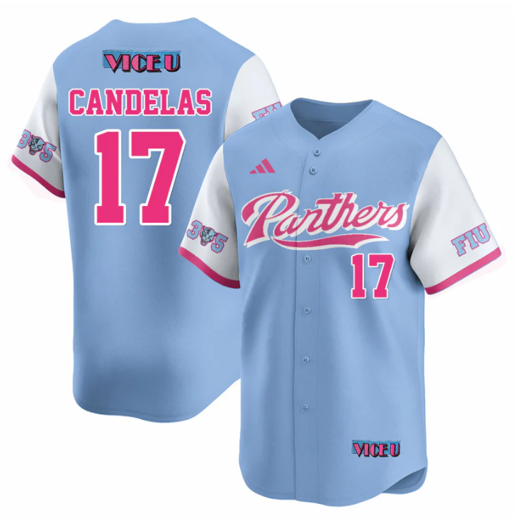Hector Candelas Jersey #17 FIU Baseball 2025 Vice U Stitched