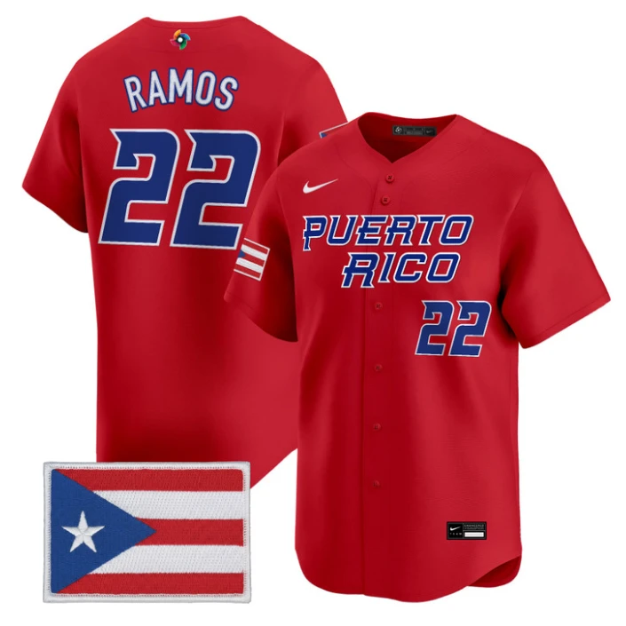 Heliot Ramos Jersey #22 Puerto Rico World Baseball Classic 2026 Stitched
