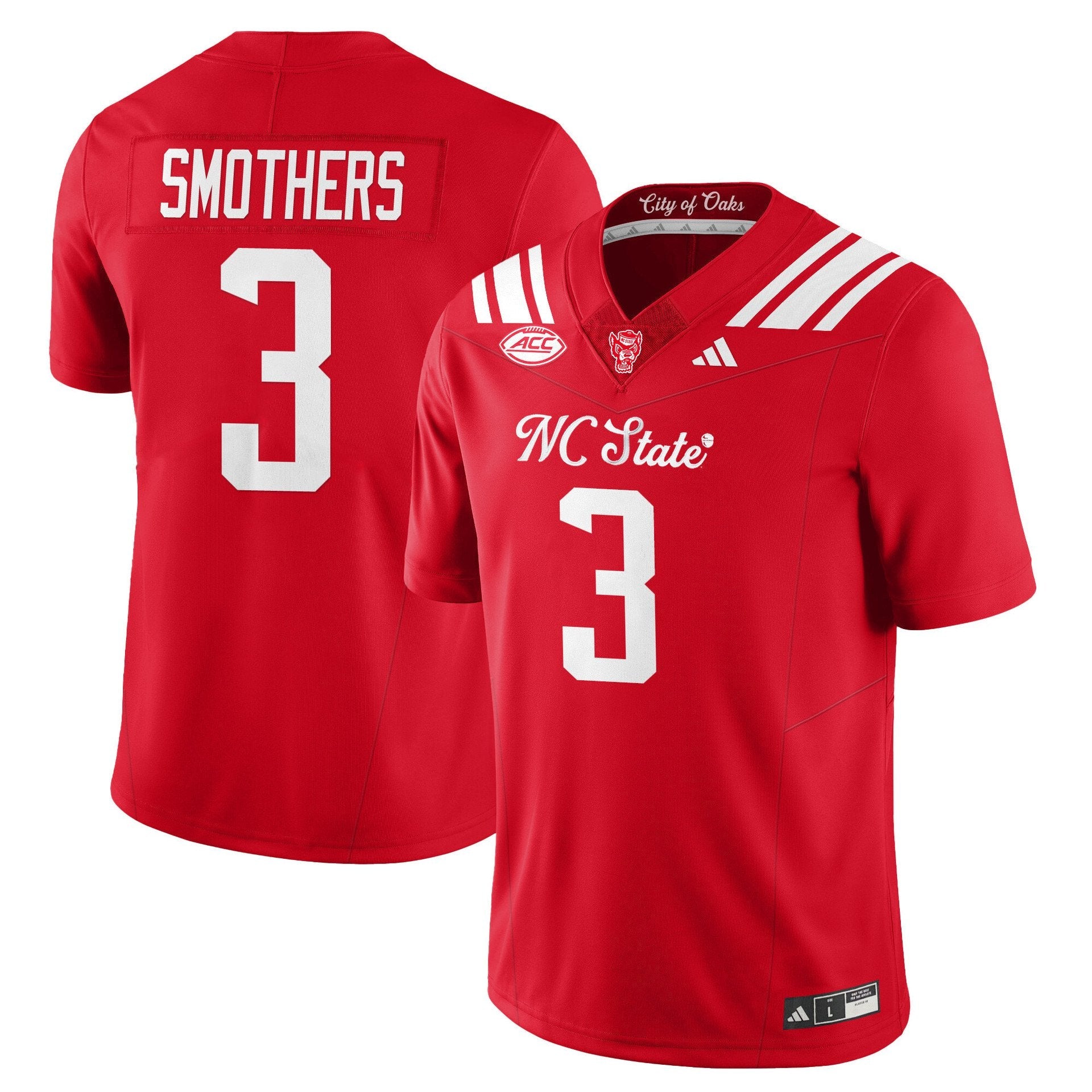 Hollywood Smothers Jersey #3 State Wolfpack City of Oaks Stitched