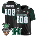 Honolulu Jersey #808 Hawai'i Rainbow 2025 Hawai'i Bowl Stitched Black Limited