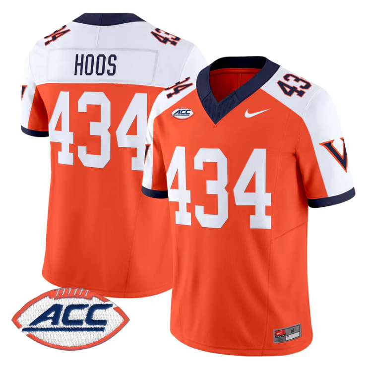 Hoos Jersey #434 Virginia Cavaliers 1995 Throwbacks Stitched