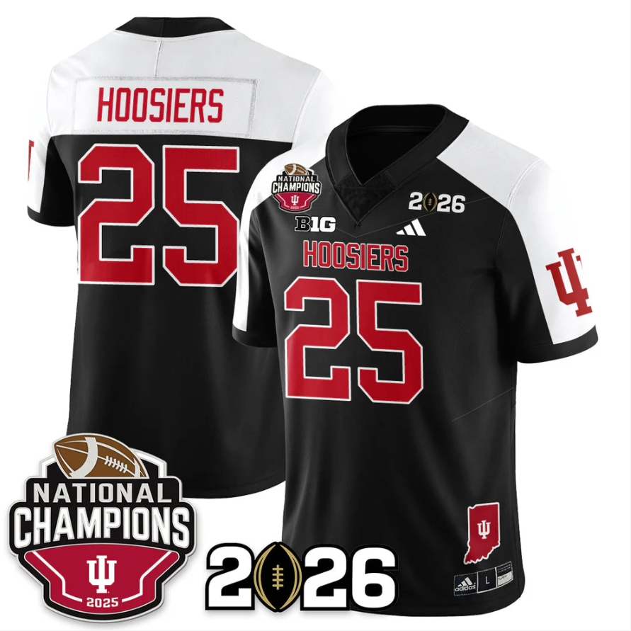 Hoosiers Jersey #24 Indiana Hoosiers 2025 National Champions V3 Stitched