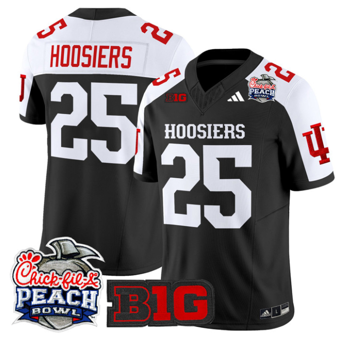 Hoosiers Jersey #25 Indiana Hoosiers 2026 Peach Bowl Patch Stitched