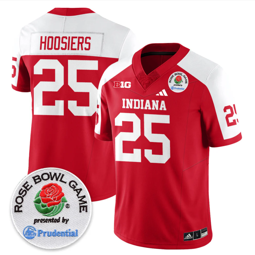 Hoosiers Jersey #25 Indiana Hoosiers Vapor Rose Bowl Patch Stitched