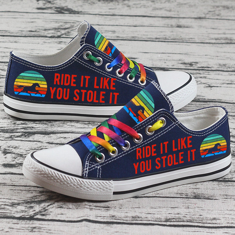 Horse Canvas Sneakers Shoes For Men Women Fans
