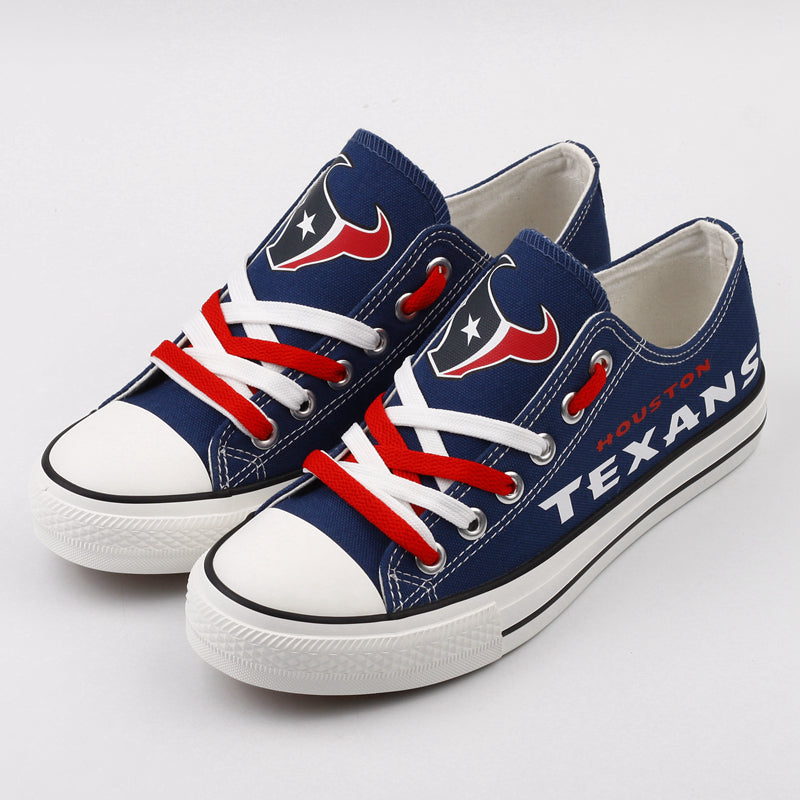 Houston Texans Low Top Canvas Sport Sneakers Shoes For Men Women Fans